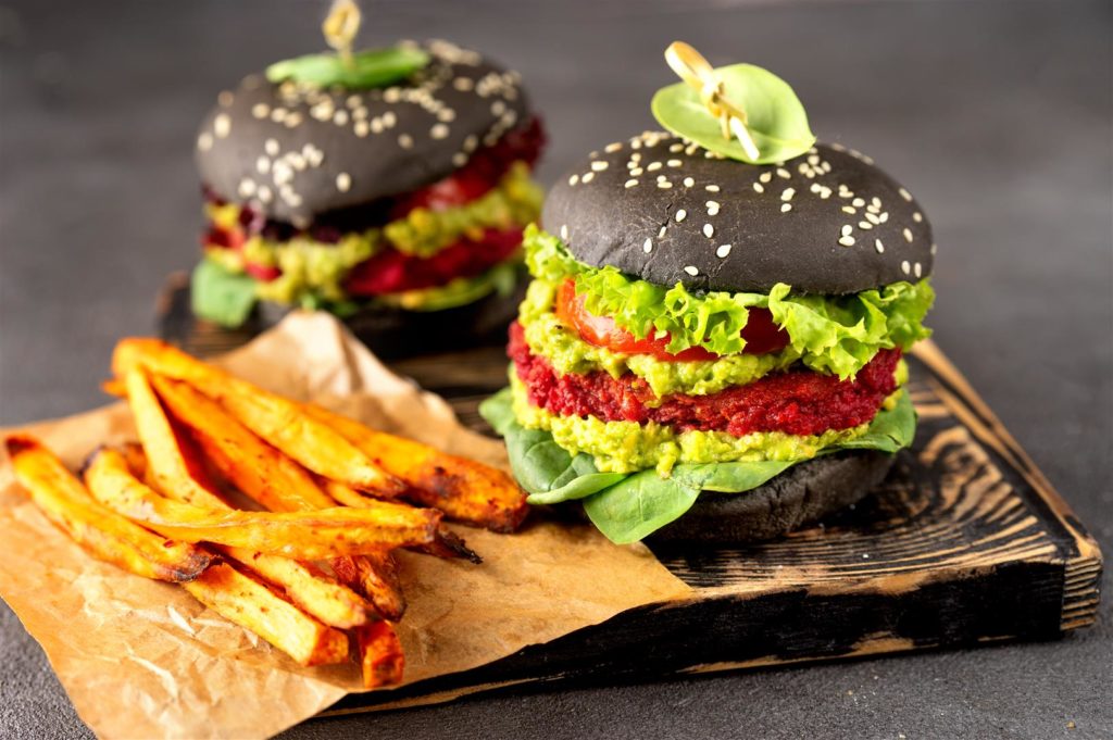 two-vegan-black-burgers-with-fried-sweet-potato