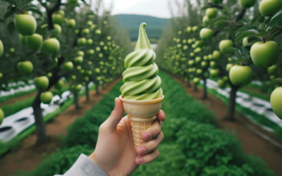 Beauty Apple Yogurt Soft Serve Ice Cream